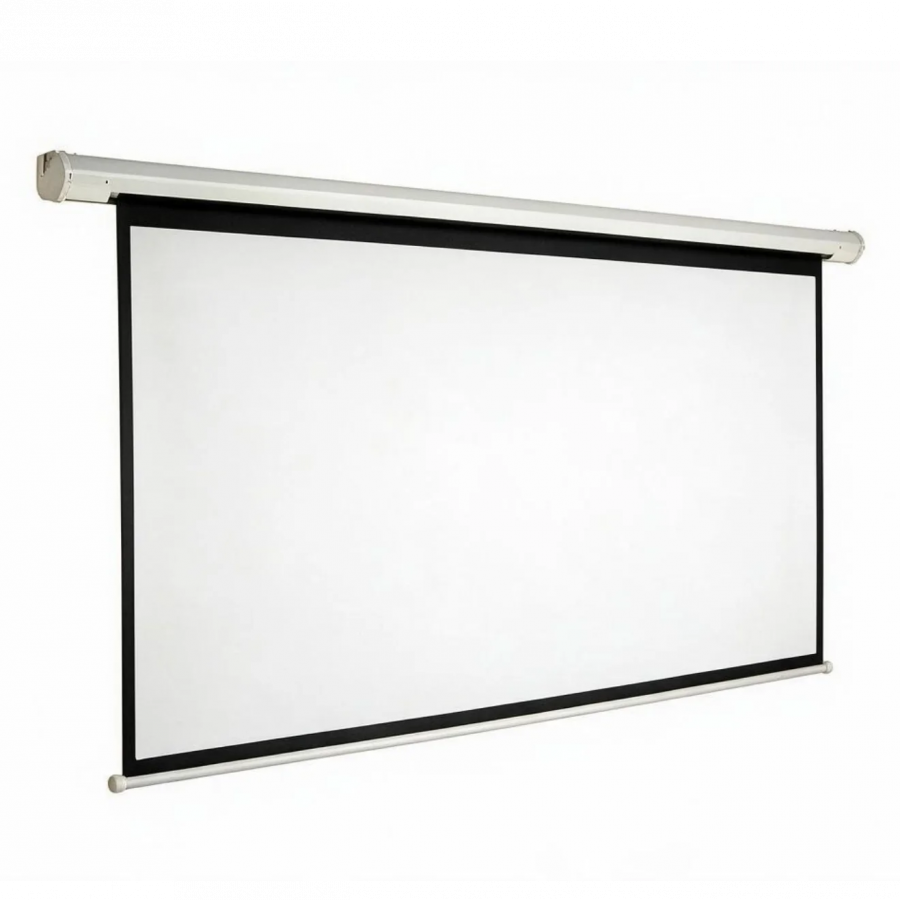 120 Inch SCREENPRO Tab-tensioned Motorized Screen-Matte White