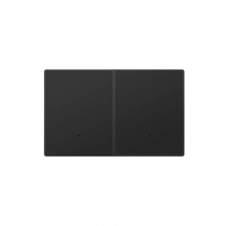 Akubela 2-Gang Key Switch (US/Glass/Black)