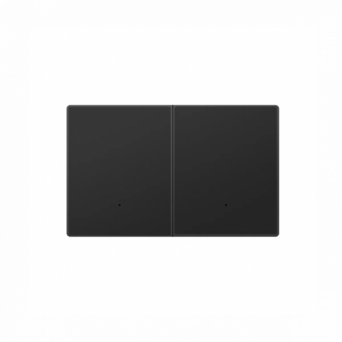 Akubela 2-Gang Key Switch (US/Glass/Black)