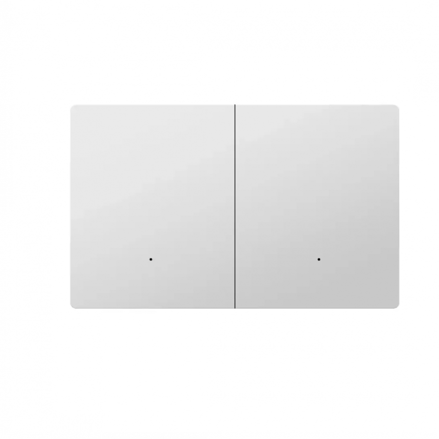 Akubela 2-Gang Key Switch（US/Glass/White)