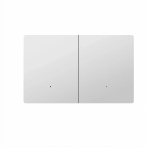 Akubela 2-Gang Key Switch（US/Glass/White)