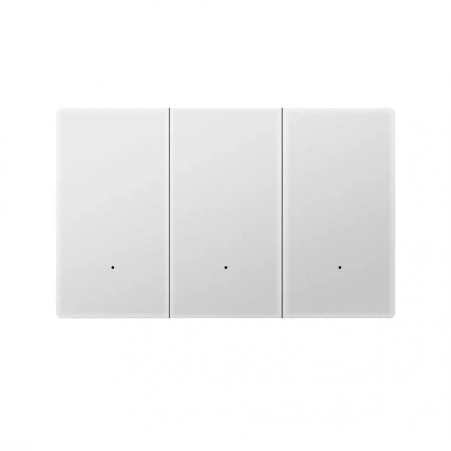 Akubela 3-Gang Key Switch (US/Glass/White)