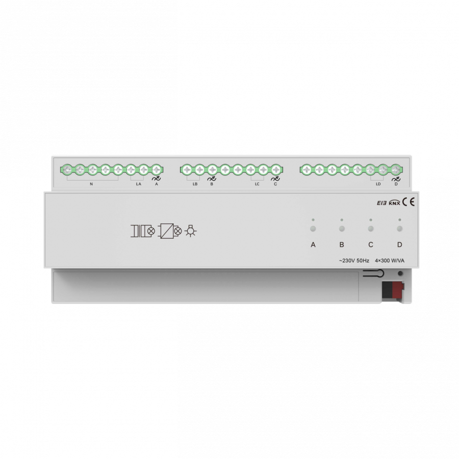 Akubela KNX 4 Gang 300W thyristor Dimming Module