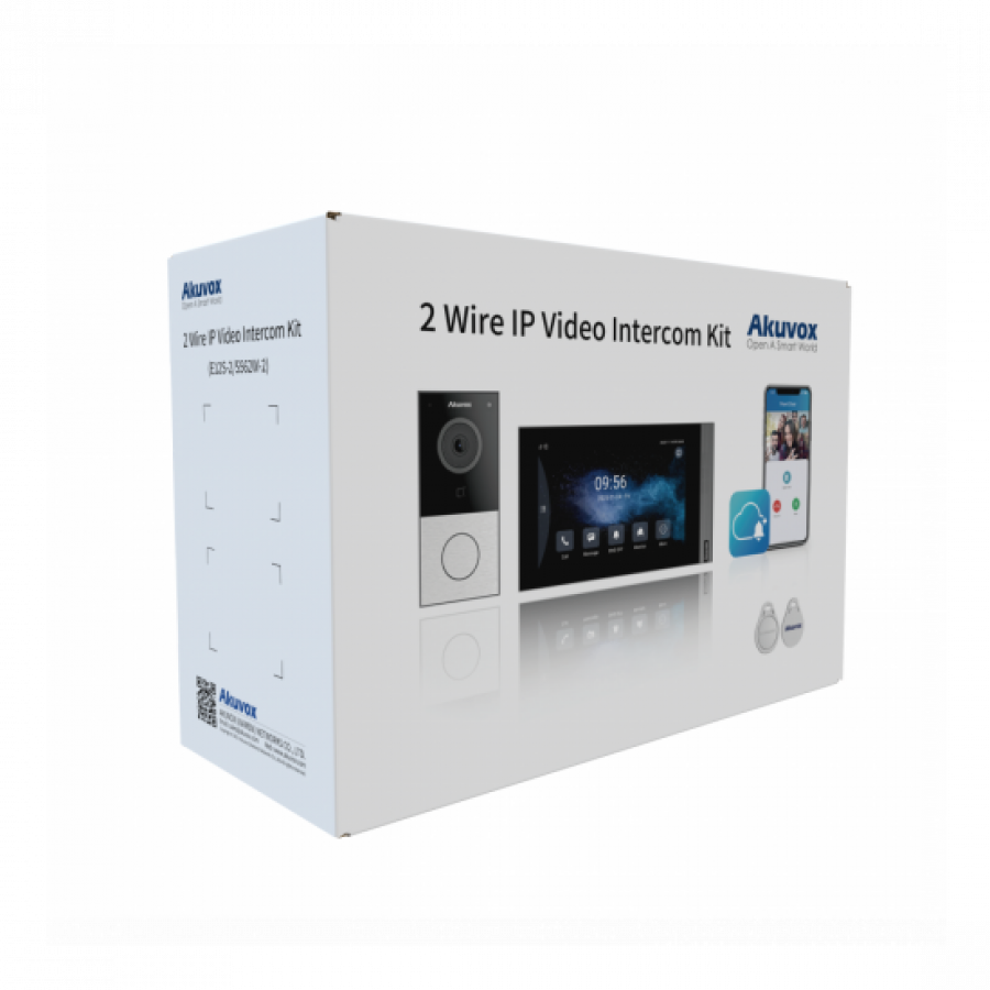 Akuvox 2 wire IP intercom Kit (E12S-2/S562W-2)