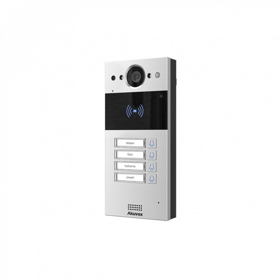 Akuvox SIP Intercom with Four (4) Buttons (Video & Card reader)