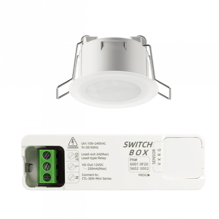 Creatrol Mini Dual-Tech Presence Sensor (Switch 300W)/AC-Certified