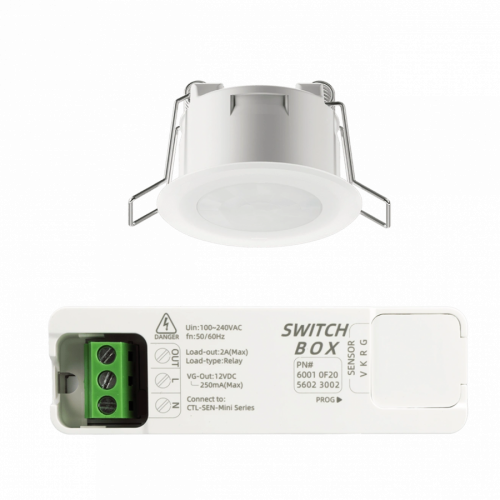 Creatrol Mini Dual-Tech Presence Sensor (Switch 300W)/AC-Certified