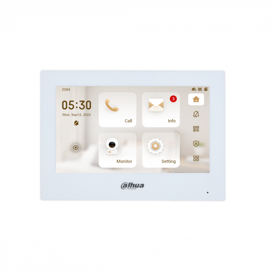 Dahua 2-Wire IP & Wi-Fi Indoor Monitor Intercom White VTH2622GW-W