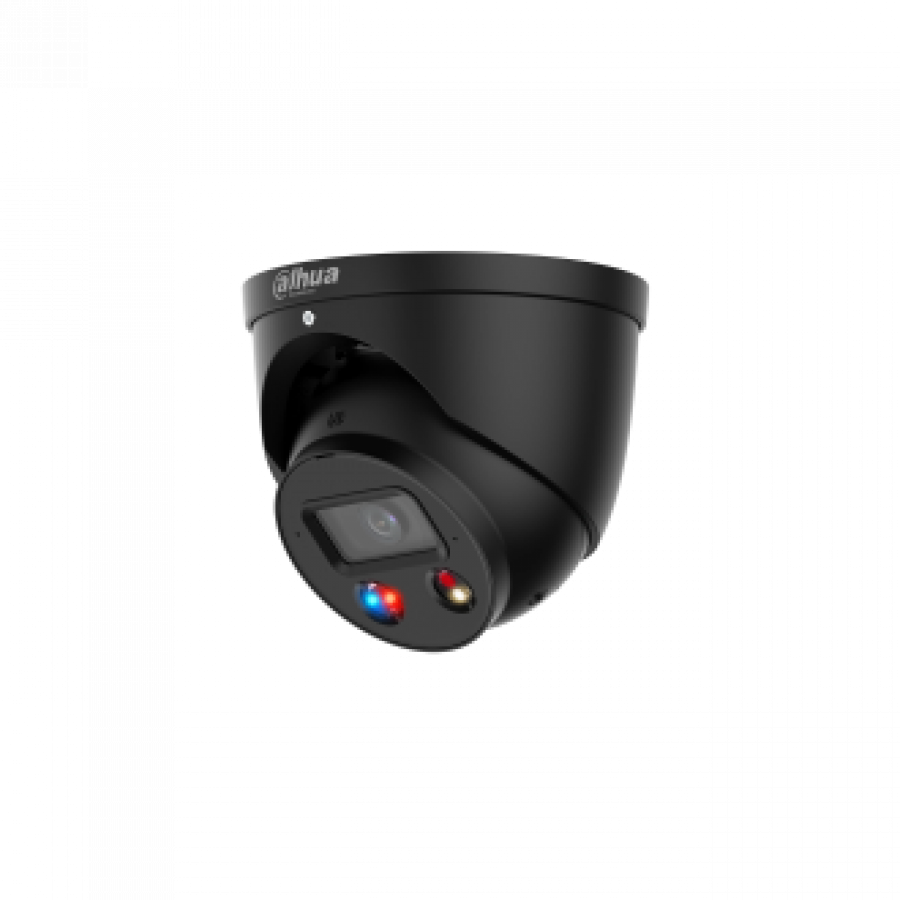 Dahua 6MP Smart Dual Illumination Active Deterrence Fixed-focal Eyeball WizSense Network Camera Black