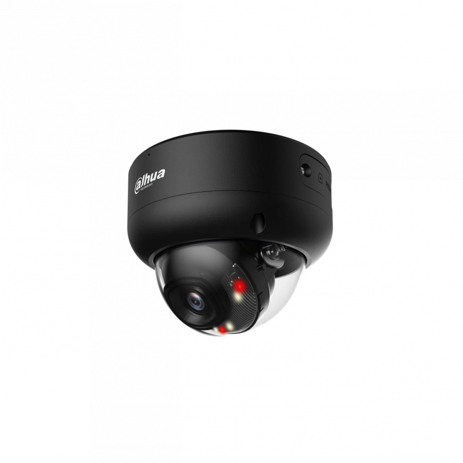 Dahua 8MP Smart Dual Light Fixed-focal Dome WizSense Camera-Black