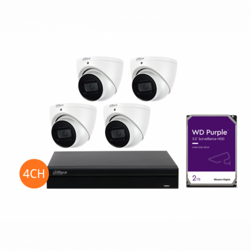 DAHUA KIT 4CH NVR 4*5MP 2TB HDD
