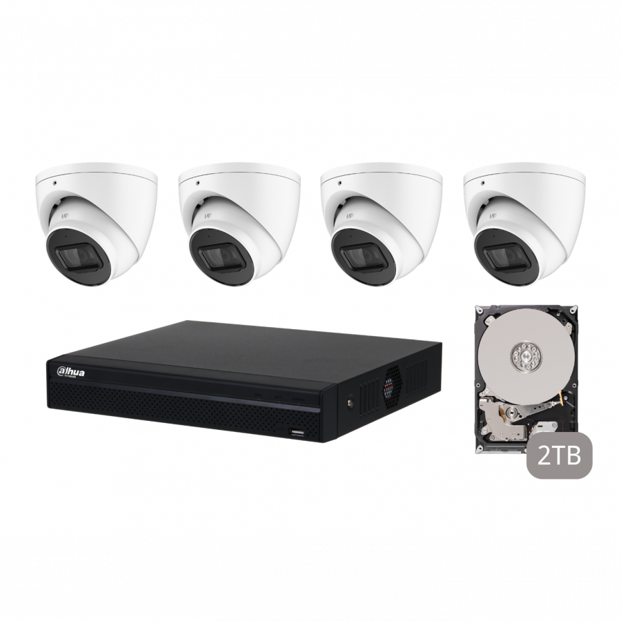 Dahua KIT 4CH NVR 4*5MP with 2TB HDD