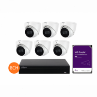 DAHUA KIT 8CH NVR 6*5MP 4TB HDD sm