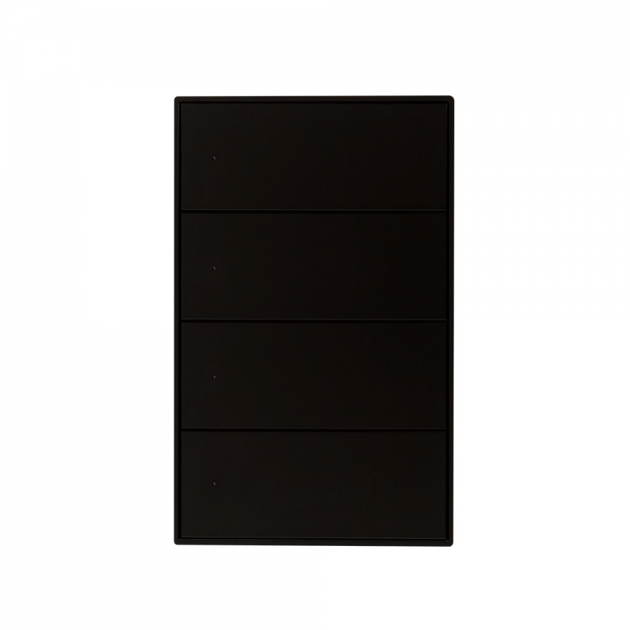 IOT 4 Gang Push Switch-Black