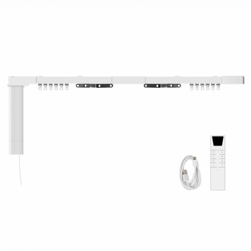 IOT Electric Curtain Motor with Sliding Track 3m Built-in Battery