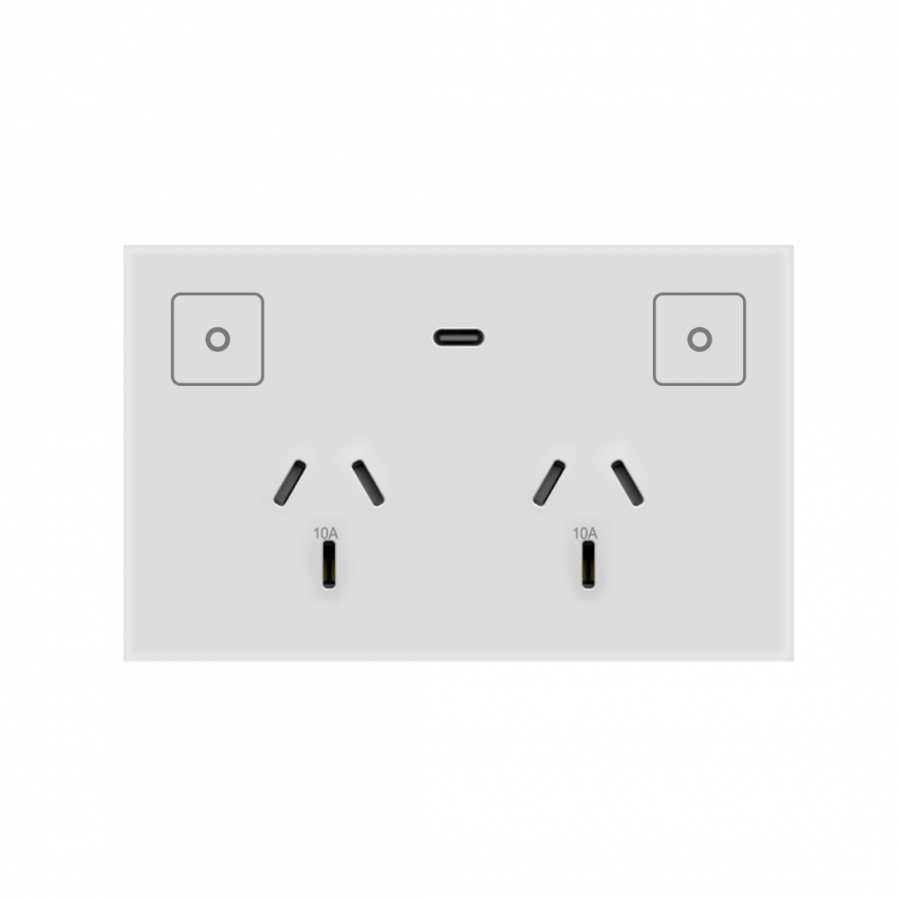 Konec Smart Double Power point K118-2S-GLA-WH