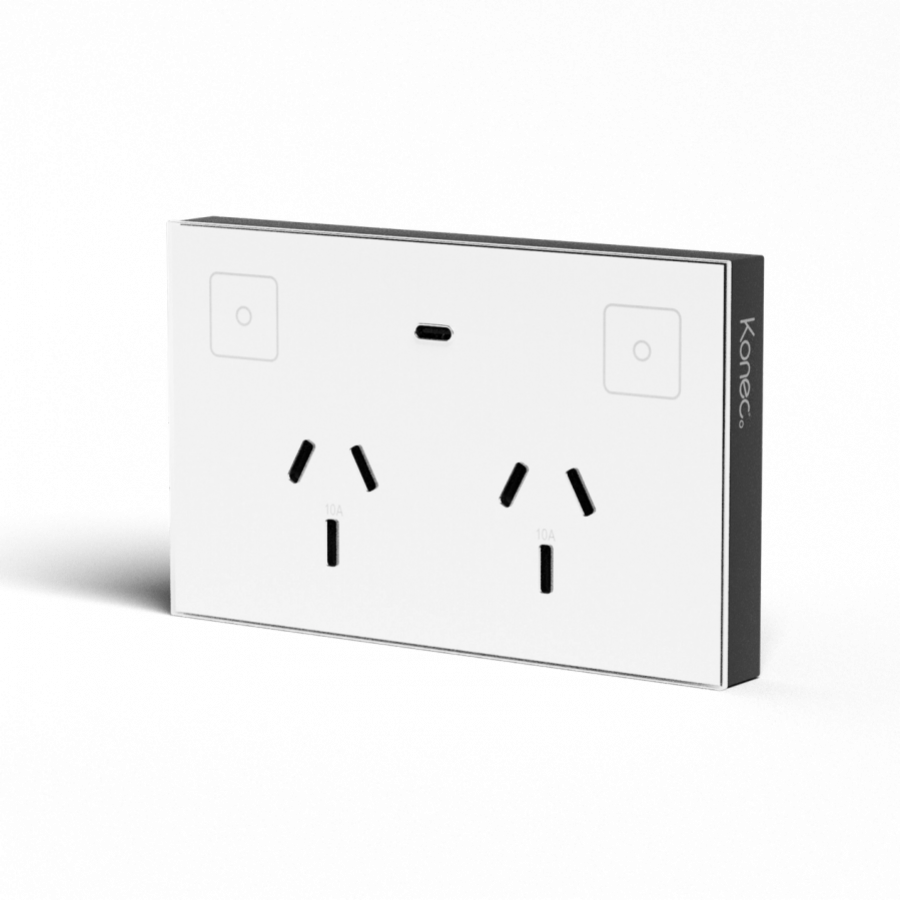 Konec Smart Double Power point K118-2S-GLA-WH