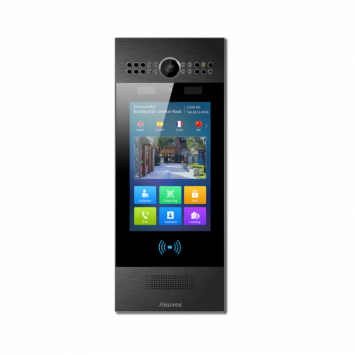 kuvox SIP Android Door Phone with Facial Recognition color- Black