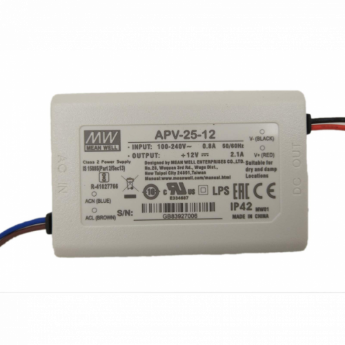 Meanwell APV-25-12 Power Supply - 25W 12V 2.1a