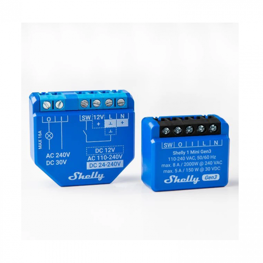 Shelly Relay Switch wifi 8A mini Gen3