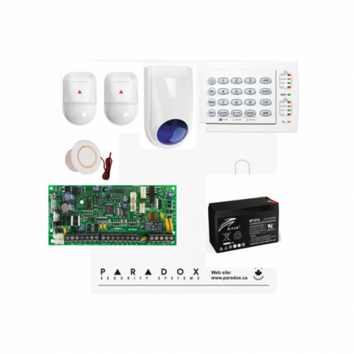 SP4000 panel with small cabinet - K10H horizontal keypad - 3x NV500 PIRs - WP06 external siren - PS219 flush ring piezo - 7.0 am