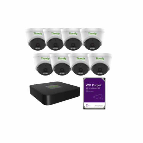 Tiandy KIT 10CH NVR 8*6MP 2TB KIT