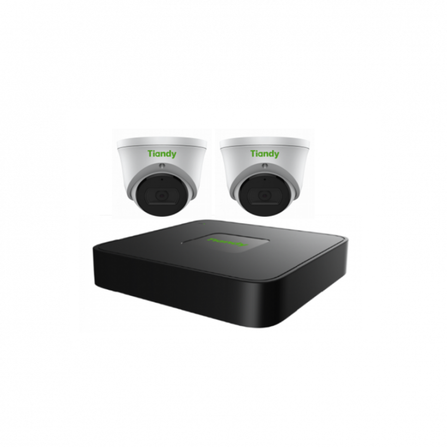 Tiandy KIT 4CH NVR 2*2MP Turret-NO HDD