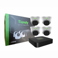 Tiandy KIT 4CH NVR 4*2MP Turret-NO HDD sm
