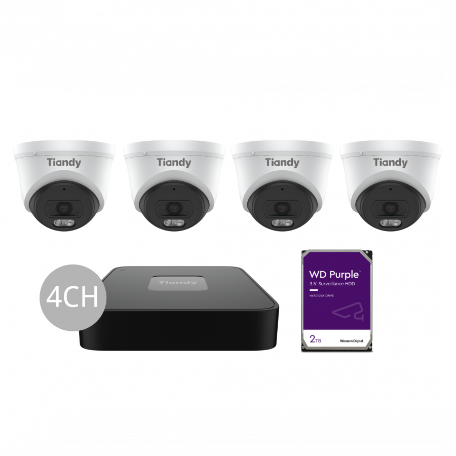 Tiandy KIT 4CH NVR 4*4MP(2ENA-28)+2TB KIT