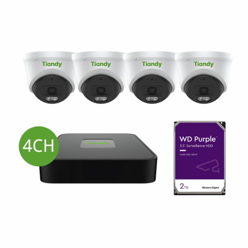 Tiandy KIT 4CH NVR 4*4MP(2ENA-28)+2TB KIT