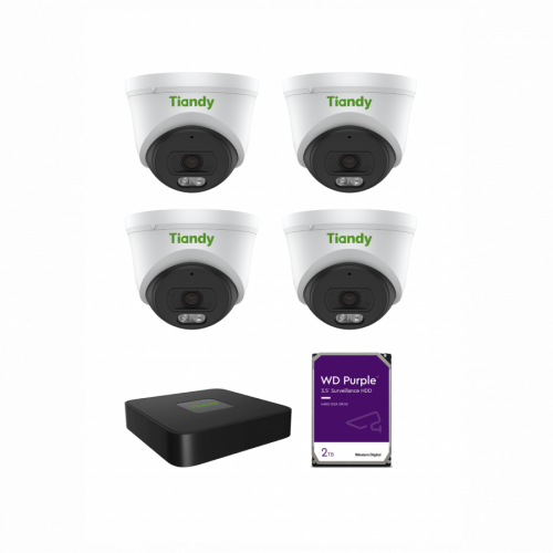 Tiandy KIT 4CH NVR 4*4MP 2TB KIT - PL