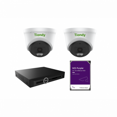Tiandy KIT 5CH NVR 2*6MP 1TB KIT - PL
