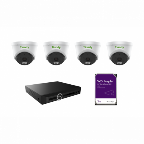 Tiandy KIT 5CH NVR 4*6MP 2TB KIT - PL