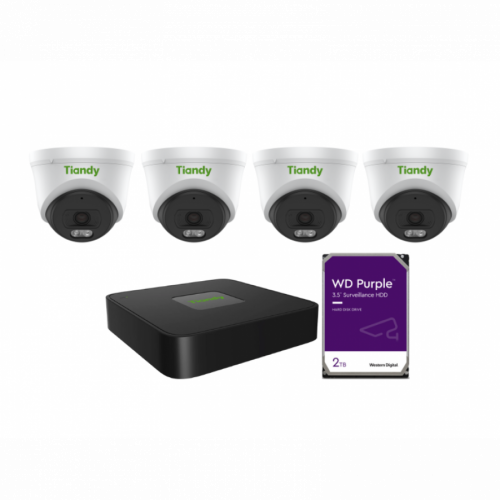 Tiandy KIT 5CH NVR 4*6MP 2TB KIT-PL