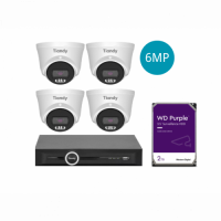 Tiandy KIT 5CH NVR 4*6MP Starlight 2TB KIT sm