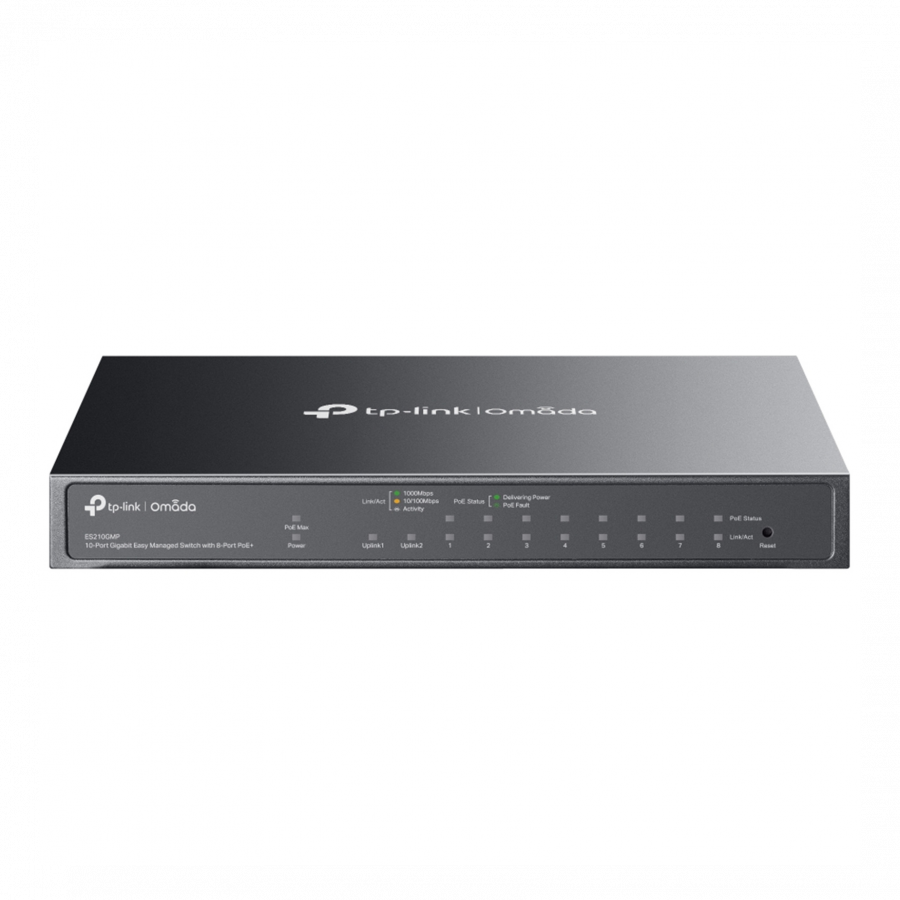 TP-LINK Omada 10-Port Gigabit Easy Managed Switch with 8-Port PoE+