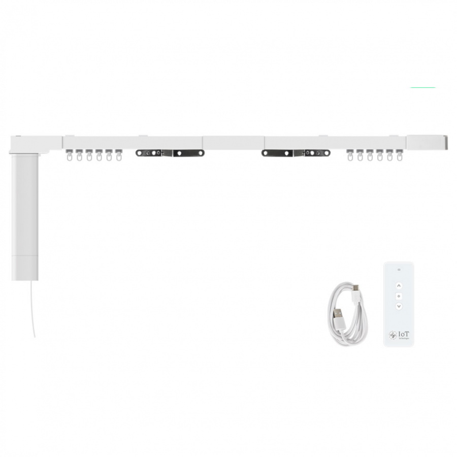 IOT Electric Curtain Motor Built-in Battery with Sliding Track 5.2m