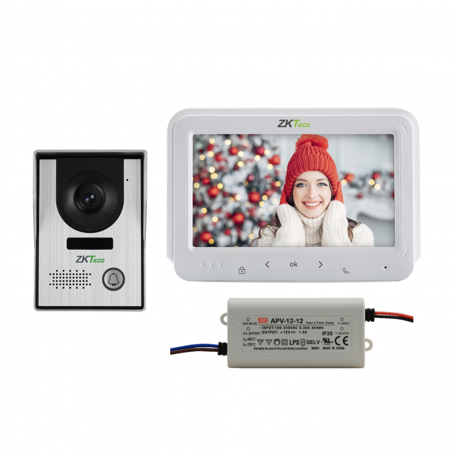 ZKTeco Smart Intercom Set VK07-A52L Kit (With 12W Power Supply)