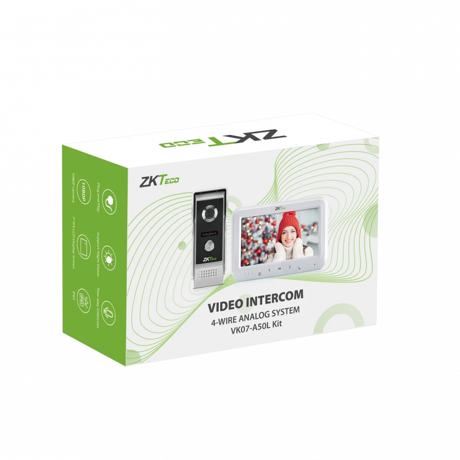 ZKTeco 4-wire Analog Video Intercom Kit
